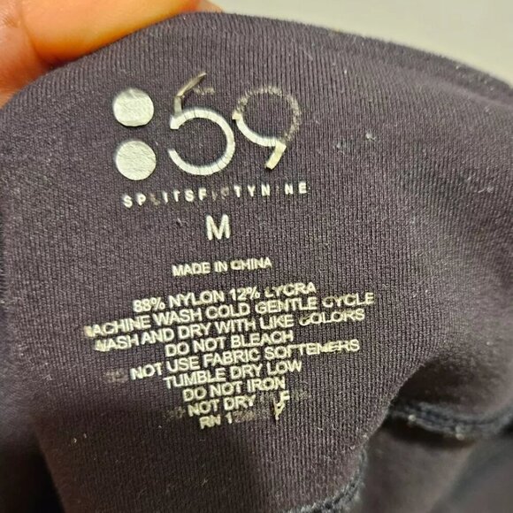 Splits59 Flyfeet Running Fitness Yoga Leggings Mesh 7/8 Black Women's Medium - Picture 7 of 7